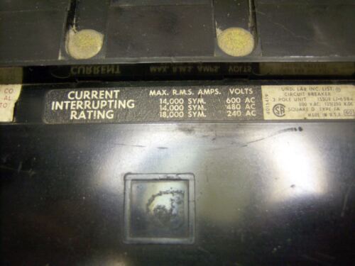 Square D I-Line Circuit Breaker P/N FA36020