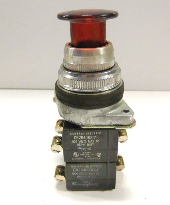GE Illuminated Push Button RED CR2940UW239B2