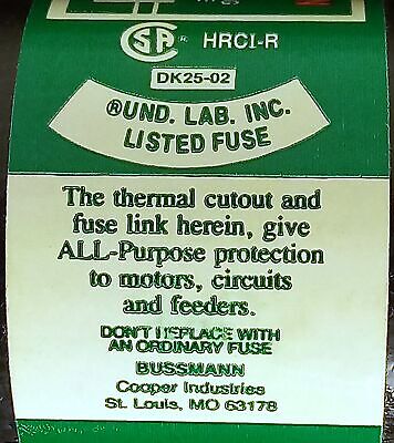 Bussmann FRN-R-400 250 V AC 400 A Class RK5 Current Limiting Time-Delay Fuse