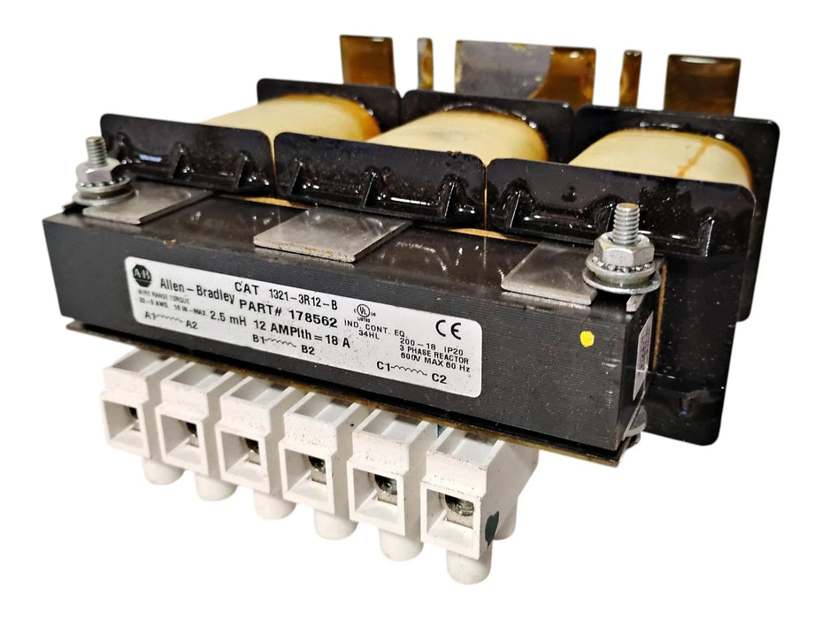 Allen-Bradley 1321-3R12-B 178562 12 A 2.5 mH 3-Phase Line Reactor