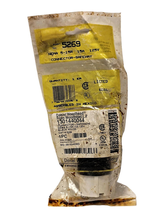 Woodhead 5269 125 V 15 A NEMA 5-15R 2-Pole 3-Wire Female Plug