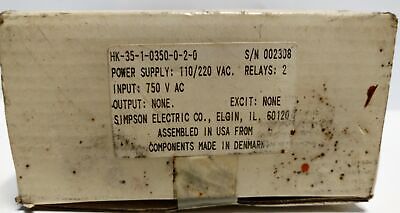 Simpson HK-35-1-0350-0-2-0 HAWK Panel Mount Digital Meter