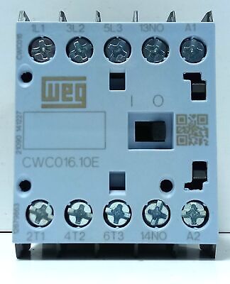 WEG CWC016-00-22V18 CWC016.10E 16 A IEC Miniature Contactor w/ 110/120 V AC Coil