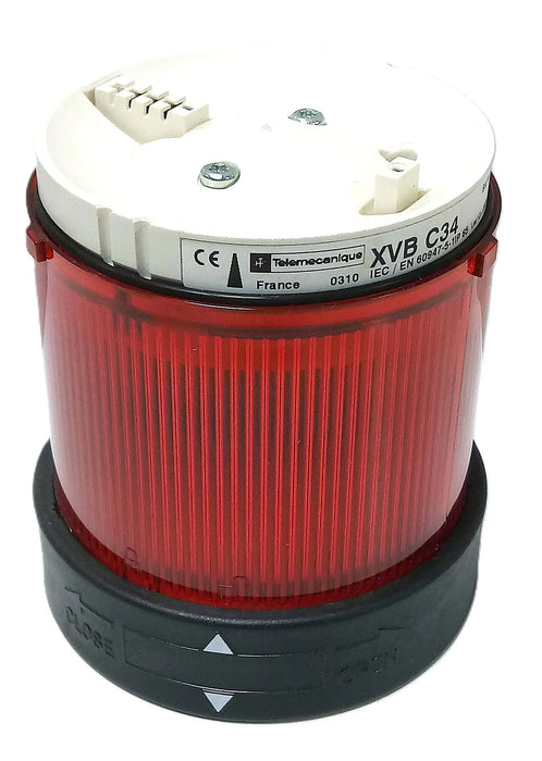 Telemecanique XVBC34 XVB C34 12...230 VAC 10 W Red Steady On Stack Light No Bulb