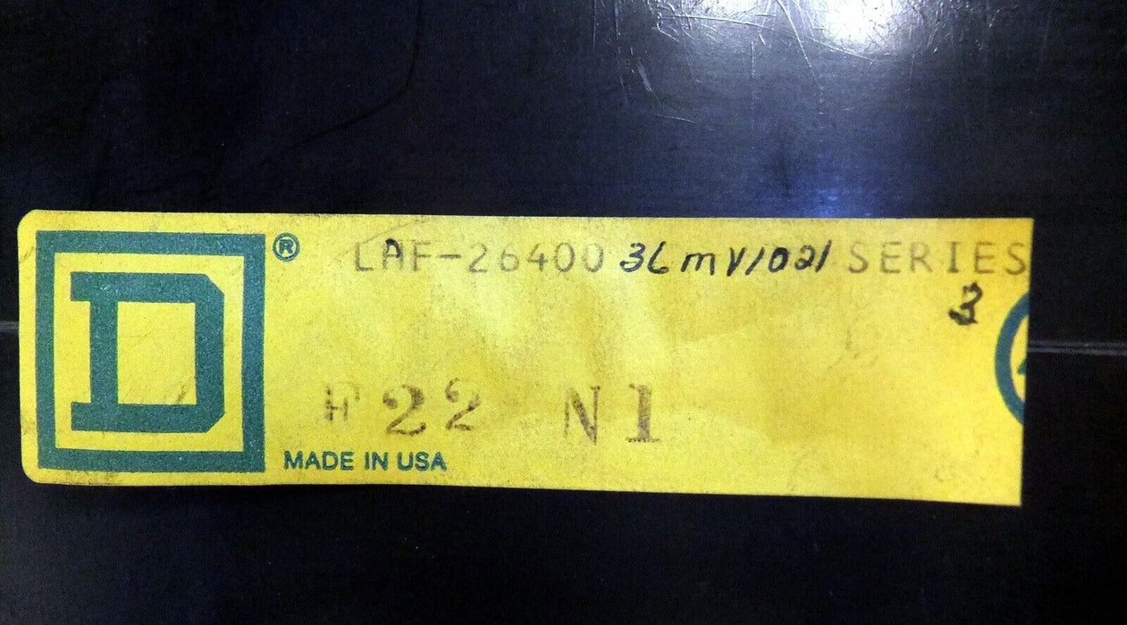 Square D Circuit Breaker LAF2640036MV1021 2P 400A 600V Shunt Trip