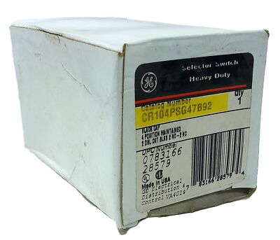 GE CR104PSG47B92 Selector Switch w/ 4 Maintained Positions