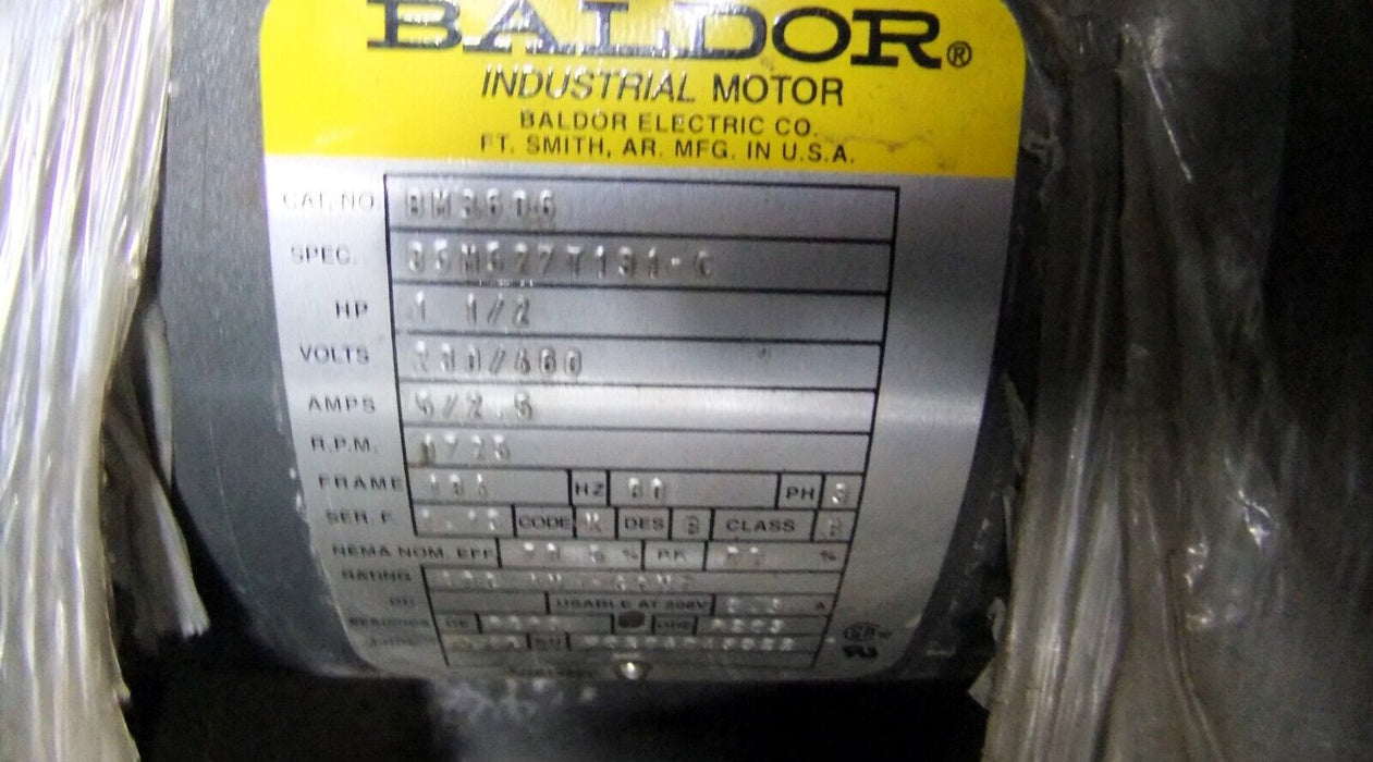 Baldor BM3606 Brake Motor