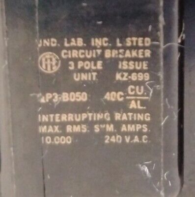 Siemens QP3B050 240 V AC 50 A 3 P Circuit Breaker