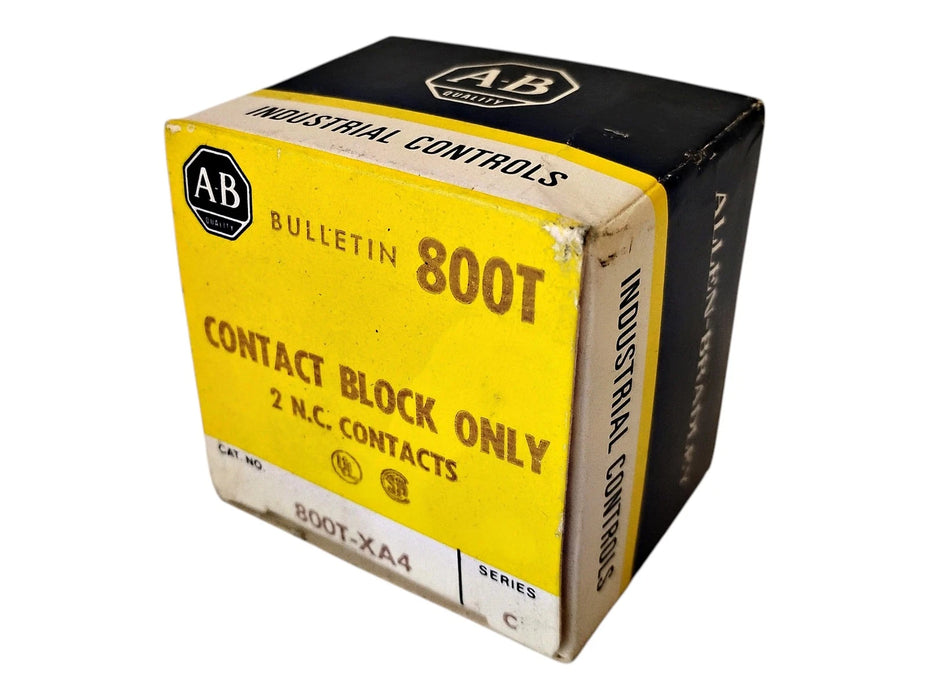 Allen-Bradley 800T-XA4 Ser C 2 NC Shallow Contact Block for 30 mm Push Button