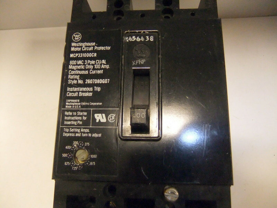 Westinghouse MCP331000CR Circuit Breaker W/ EL3100R Limiter