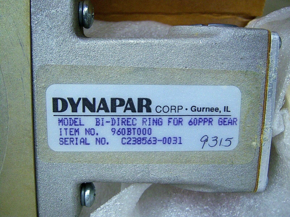 Dynapar Rotopulser Bi-Directional Ring 960Bt000 60 Ppr Gear