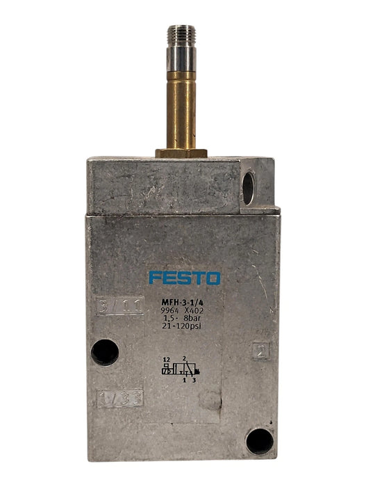 Festo MFH-3-1/4 9964 21-120 psi Solenoid Valve w/ No Coil