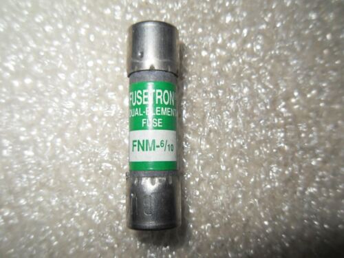 1 LOT OF 3 Bussmann FUSETRON FNM-6/10 250V DUAL ELEMENT FUSES