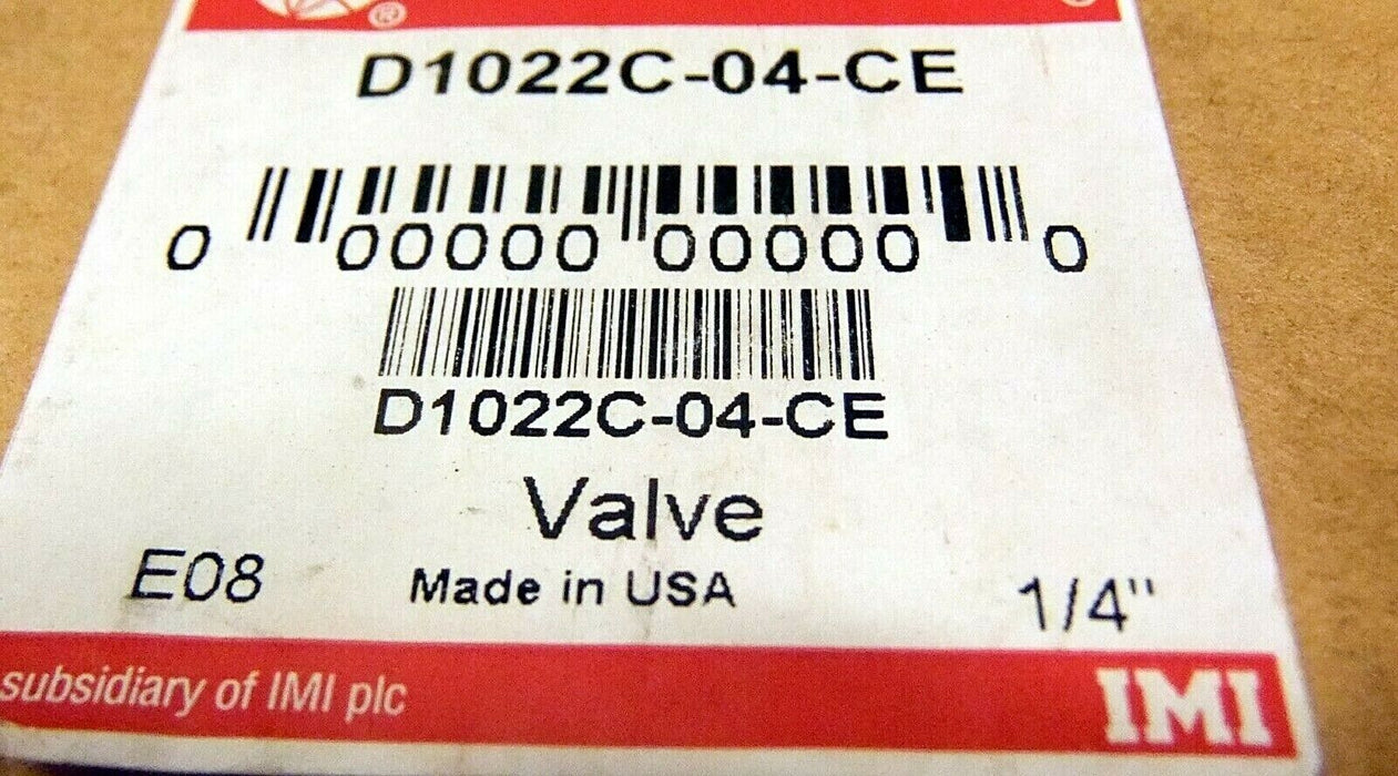 Norgren Poppet Valve D1022C-04-CE