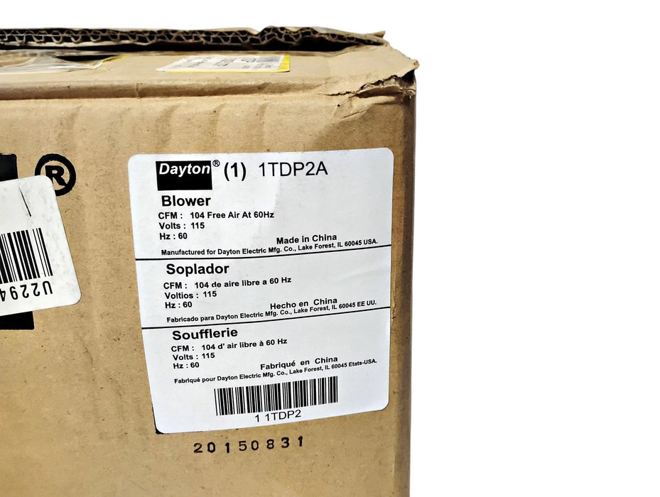 Dayton 1TDP2A 115 V 1 PH 104 CFM 3-7/8 in Direct Drive OEM Replacement Blower
