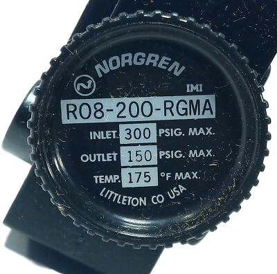 Norgren R08-200-RGMA 5-150 psig 1/4 NPTF Pneumatic Pressure Regulator w/ Gauge