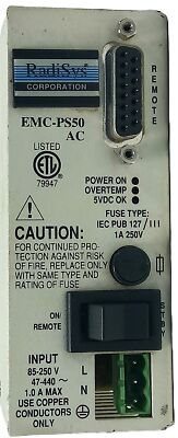 RadiSys EMC-PS50 83-0013-00 85-264 V AC 47-440 Hz 1 A Power Supply