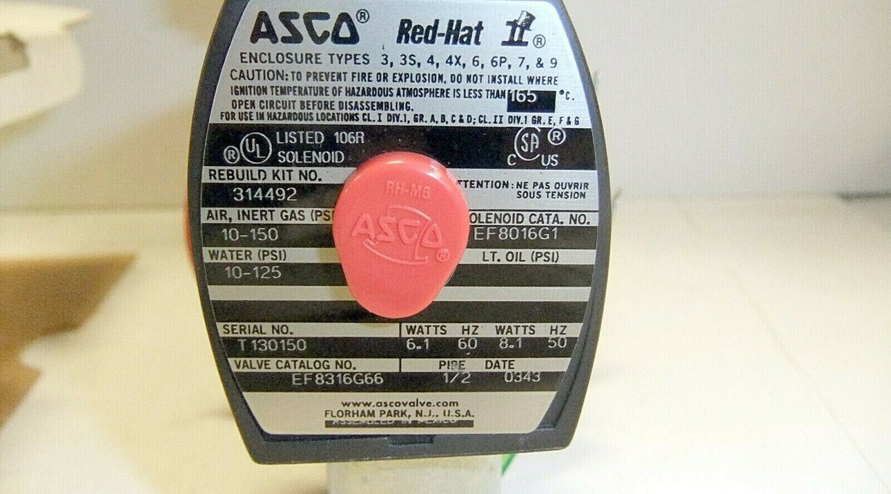 ASCO Valve 1/2" 3W 120/60 EF8316G66-120