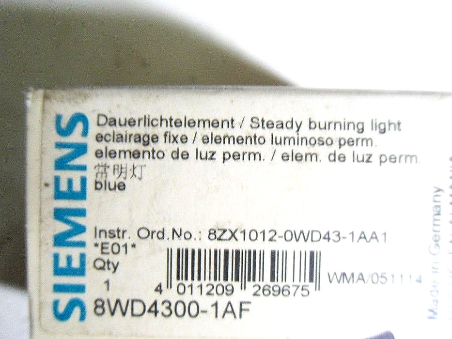 Siemens 8WD4300-1AF Stack Light Blue Signal