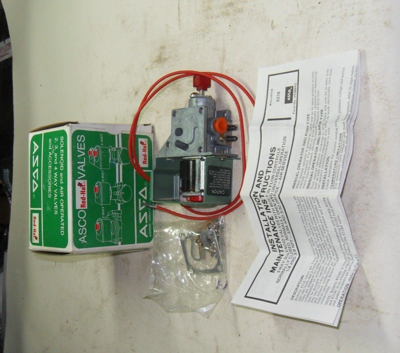 ASCO 8318D1MS-120 3-WAY Solenoid Valve W/ Built-In Flow Controls