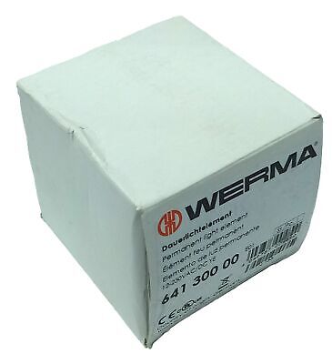 WERMA 641.300.00 12-230 V AC/DC Yellow Steady Beacon Light Lens No Bulb