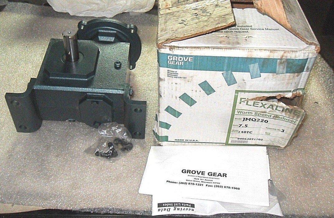 Grove Gear JMQ220 Worm Speed Reducer