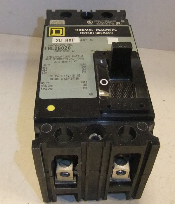 Square D FAL26020 Circuit Breaker 20A 2P