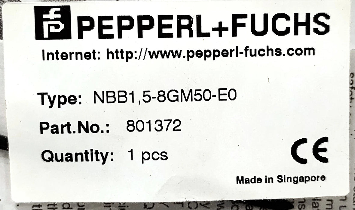 Pepperl Fuchs NBB1.5-8GM50-E0 801372 10-30 V DC Inductive Proximity Sensor