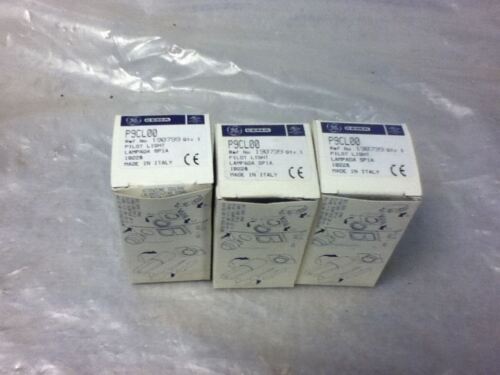 LOT OF 3 GE P9CL00 PILOT LIGHTS