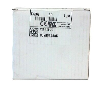 AutomationDirect GMCB-3D-63 277 V AC 125 V DC 63 A Mini Supplementary Protector