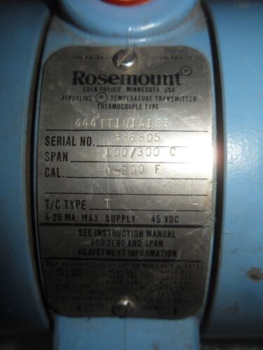 Rosemount 444TT1U1A1E5 Alphaline Temperature Transmitter