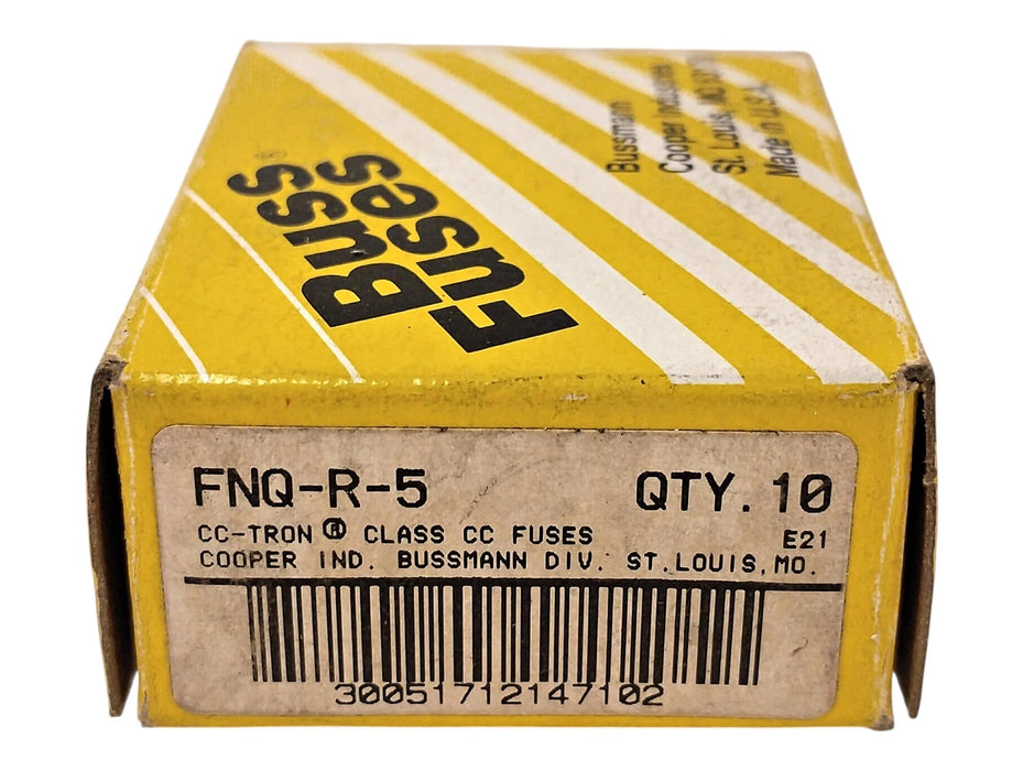 Bussmann FNQ-R-5 600 V AC 5 A Class CC Current-Limiting Time-Delay Fuses