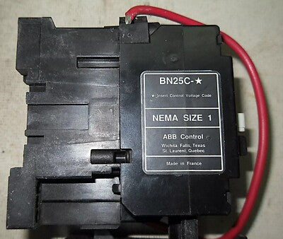 ABB B25-30-10 600 V AC NEMA 1 Contactor w/ BN25S-1N 6.5-8 A Overload Relay
