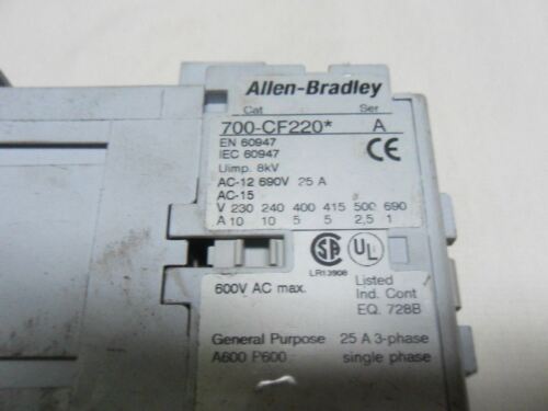 Allen-Bradley Relay 700-CF220P 110/120V 2NO 2NC