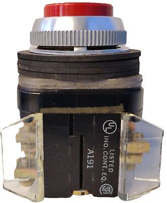 Allen-Bradley 800T-B6B 2 NO / 2 NC Red Extended Momentary Push Button
