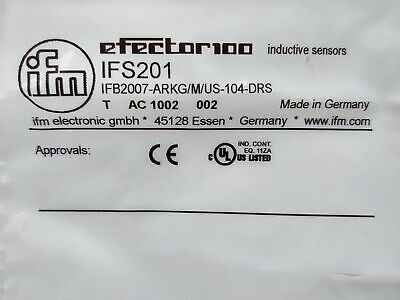 IFM EfectorIFB2007-ARKG/M/US-104-DRS IFS201 Inductive Proximity Sensor