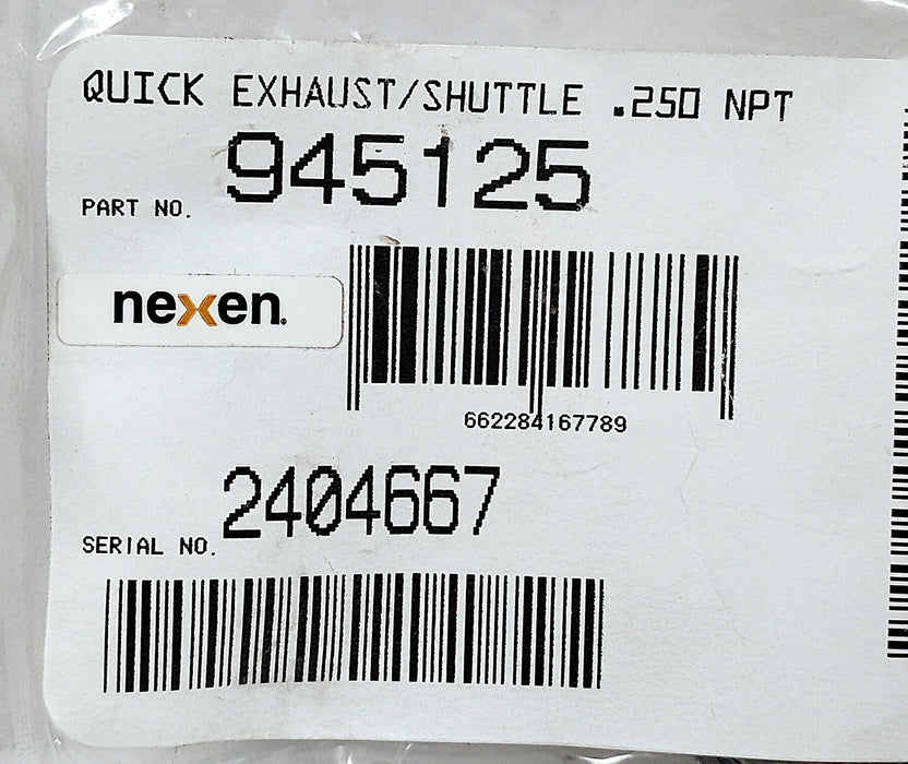 Nexen 945125 1/4 in NPT Quick Exhaust Valve