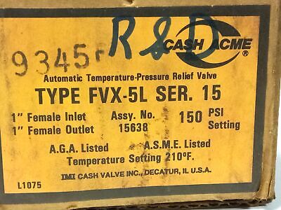Cash Acme FVX-5L 150 psi Automatic Temperature Pressure Relief Valve