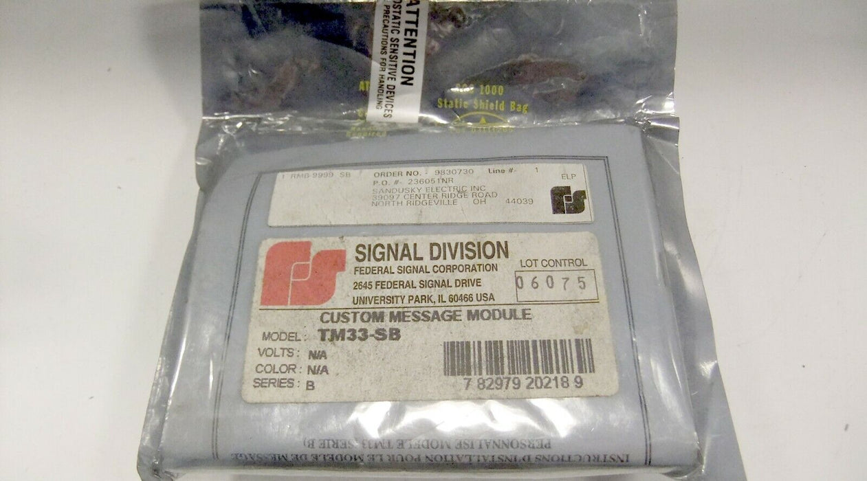 Federal Signal Custom Message Board TM33-SB