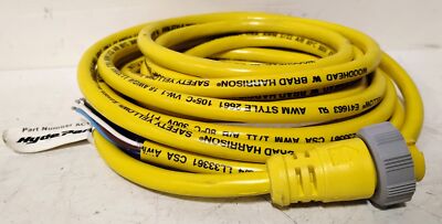 Hyde Park AC105 12 ft Straight 7/8-16 mini 4-Conductor Mating Connector Cable