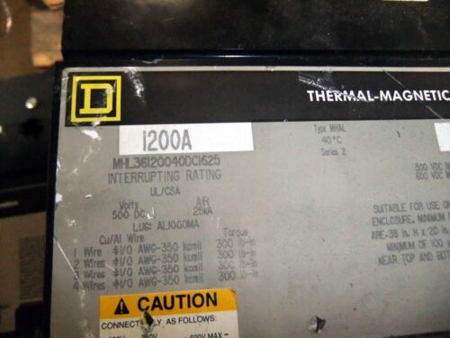 Square D Circuit Breaker 1200A MHL36120040DC1625