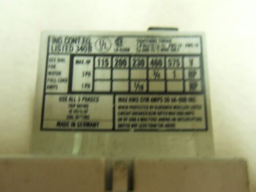 1 KLOCKNER MOELLER PKZM1-1.6-NA OVERLOAD RELAY