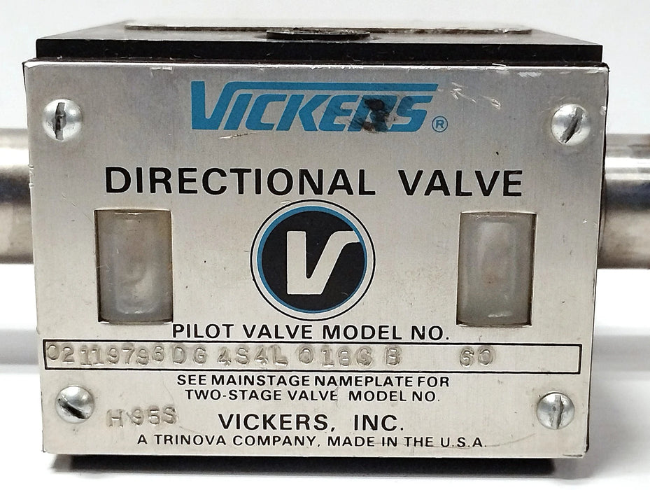 Vickers 02119796DG4S4L018GB-60 Hydraulic Directional Pilot Valve