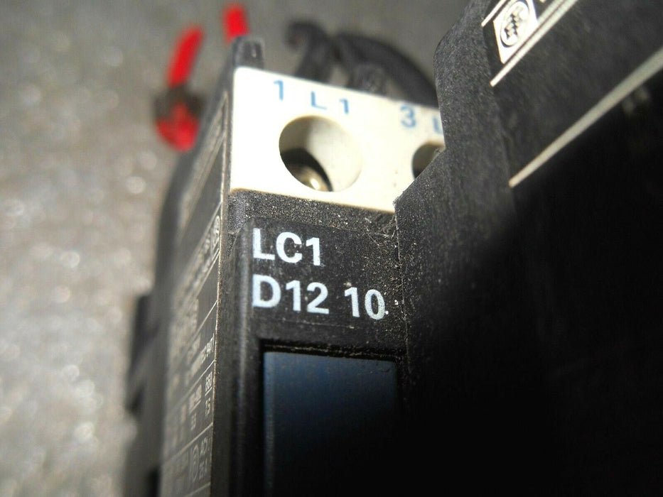 TELEMECANIQUE LC1 D12 10 CONTACTOR W/ LA1-DN11 CONTACT BLOCK