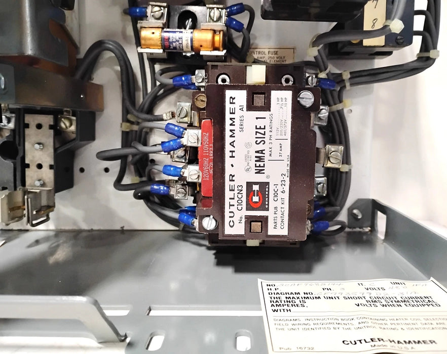 Cutler-Hammer NEMA Size 1 Combination Starter w/ C10CN3 & C340DNG