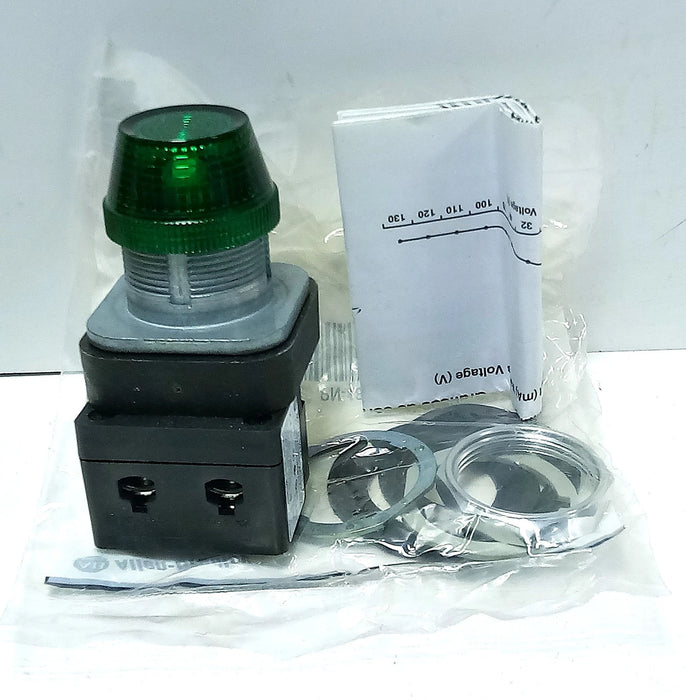 Allen-Bradley 800T-QH2G 12-130 V AC/DC 30 mm LED Green Indicator Light
