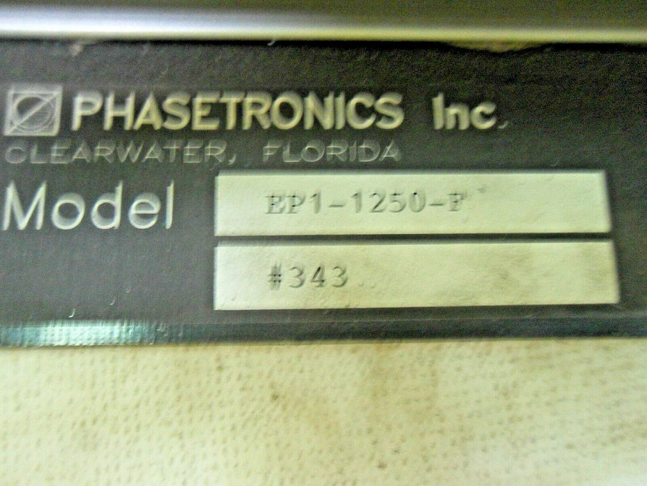 PHASETRONICS EP1-1250-F POWER CONTROL