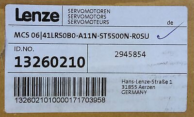 Lenze Americas MCS 06 41LRS0B0-A11N-ST5S00N-R0SU 2.9A 0.64KW 0.86HP Servo Motor