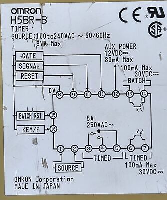Omron H5BRB PLC Timer Module with Display
