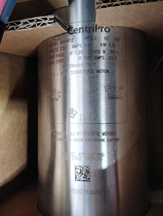 CentriPro M20412 230 V 1 PH 2 HP 3450 RPM 3-Wire 4" Submersible Motor